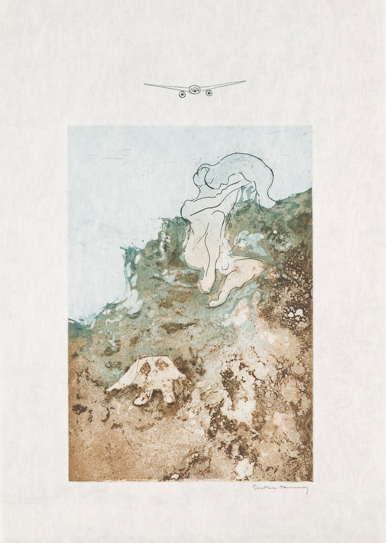 Dorothea Tanning o.T. Aus: La Marée. 1970. Radierung, Weichgrundradierung, Aquatinta auf Japon (1 of 1)