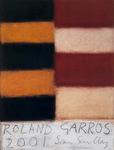 Sean Scully Roland Garros. 2001. Ausstellungsplakat. Farboffset auf glattem Offsetpapier. 75 x 57: Online Moderne und Zeitgenössische KunstScully, SeanRoland Garros. 2001. Ausstellungsplakat. Farboffset auf glattem Offsetpapier. 75 x 57 cm. Im Druck signiert, datiert und betitelt, rechts unten