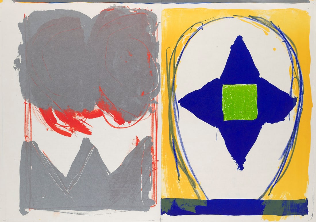 Kimber Smith 2 Farblithographien aus "1 cent Life". 1964. Je auf 1 Blatt leichtem Velinkarton.: Online Moderne und Zeitgenössische KunstSmith, Kimber2 Farblithographien aus "1 cent Life". 1964. Je auf 1 Blatt leichtem Velinkarton. Nebeneinander auf einem Blatt mit vertikaler Mittelfalz. Ma&