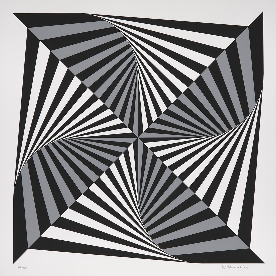 Marcello Morandini Geometrische Komposition. Um 2018. Giclée auf leichtem Velinkarton. 55 x 55: Online Moderne und Zeitgenössische KunstMorandini, MarcelloGeometrische Komposition. Um 2018. Giclée auf leichtem Velinkarton. 55 x 55 cm (61 x 61 cm). Signiert und nummeriert. - Insgesamt s