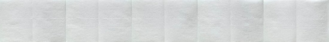 Joseph Kosuth The Criterion of the real. 2009. 10-teiliger Leporello mit doppelseitigem,: Online Moderne und Zeitgenössische KunstKosuth, JosephThe Criterion of the real. 2009. 10-teiliger Leporello mit doppelseitigem, typographischen Prägedruck auf grauem Gmund Colors 21. 32 x 2