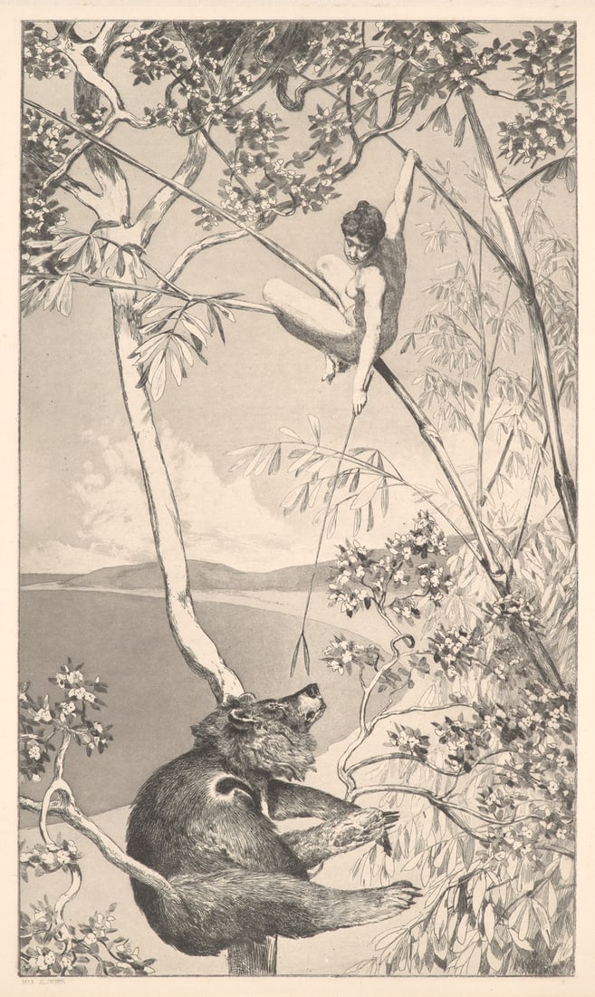 Max Klinger 12 Aquatinta-Radierungen. In: Intermezzi componirt, radirt und Herrn Kupferstecher und: JahrhundertwendeKlinger, Max12 Aquatinta-Radierungen. In: Intermezzi componirt, radirt und Herrn Kupferstecher und Kunsthändler Hermann Sagert dankbarst zugeeignet. Rad. Op. IV. 12 Kompositionen.