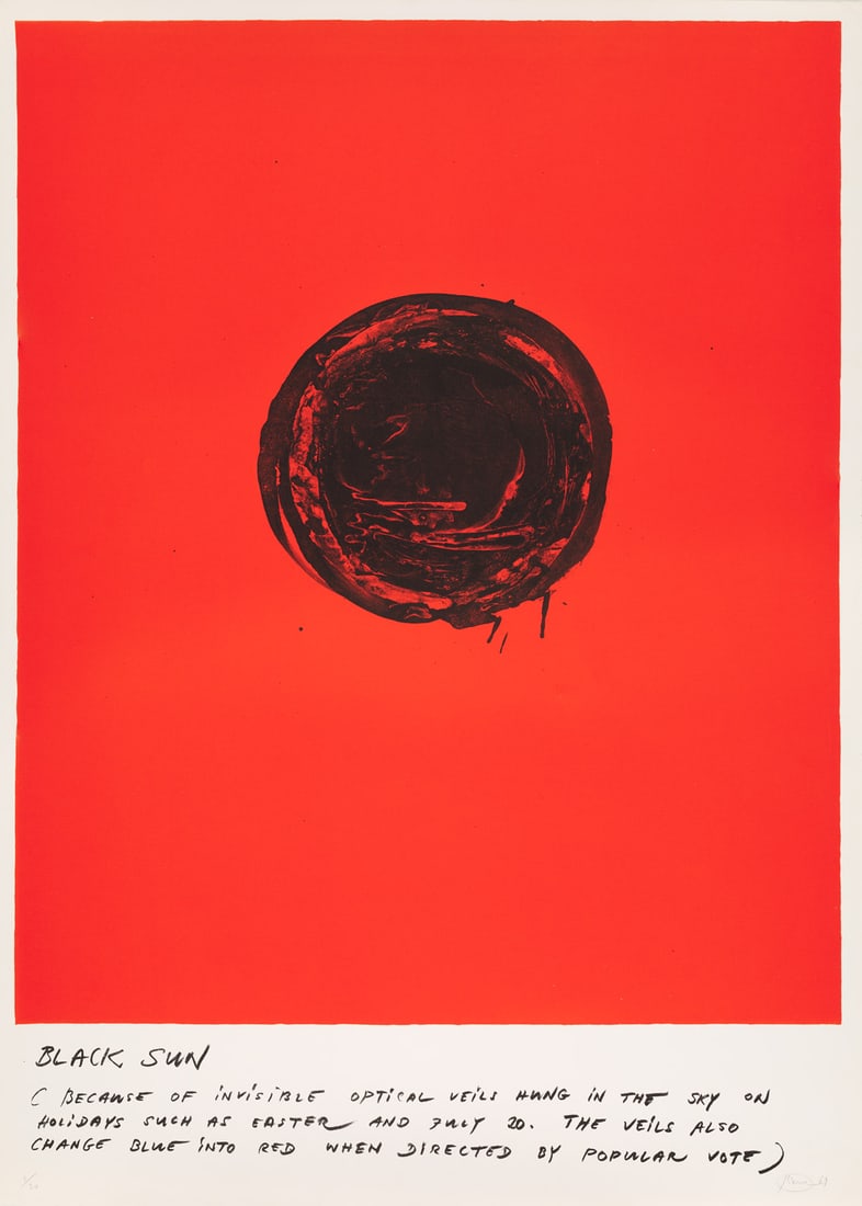 Otto Piene Black Sun. Aus: Sky Art. 1969. Farblithographie auf Velin. 84 x 60 cm (89 x 63,5 cm). (1 of 1)