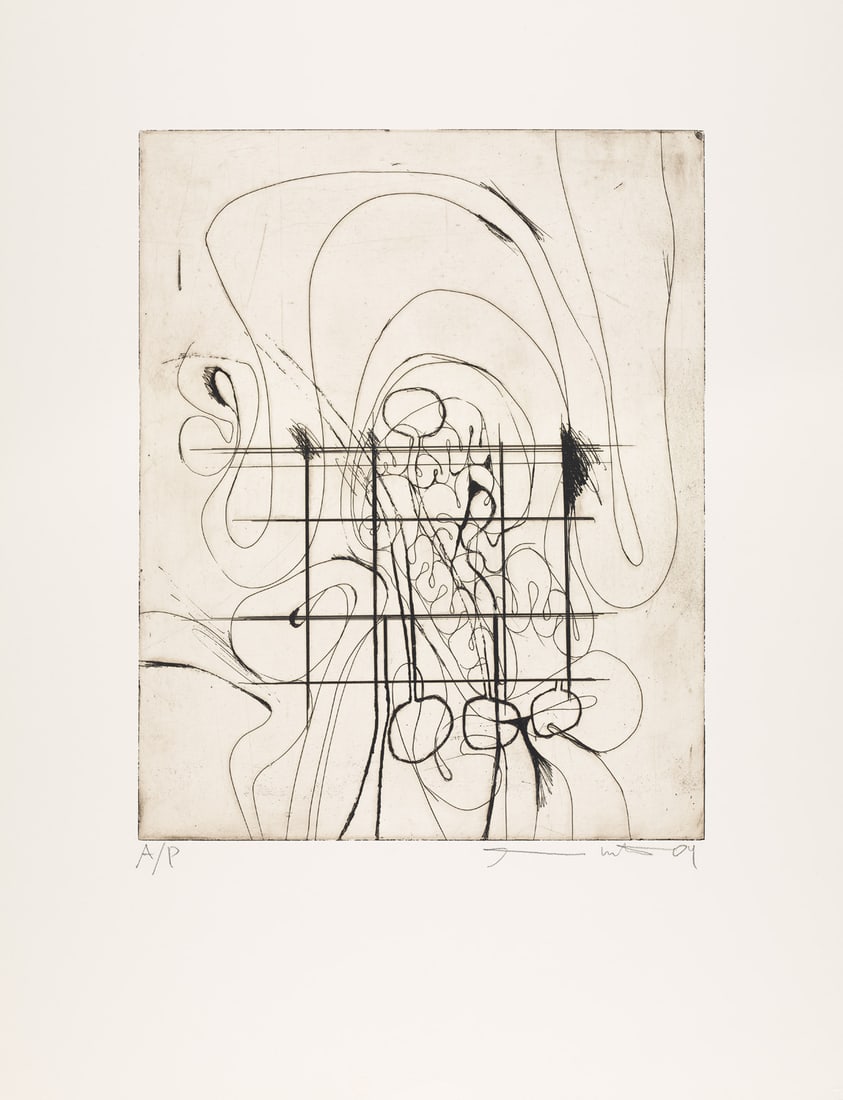 Hermann Nitsch o.T. 2009. Radierung auf Velin. 50,8 x 39 cm (80 x 60 cm). Signiert, datiert und: Austrian PostwarHermann Nitscho.T. 2009. Radierung auf Velin. 50,8 x 39 cm (80 x 60 cm). Signiert, datiert und bezeichnet "A/P". - Prachtvoller, ausgesprochen kräftiger Druck mit zartem Plattento