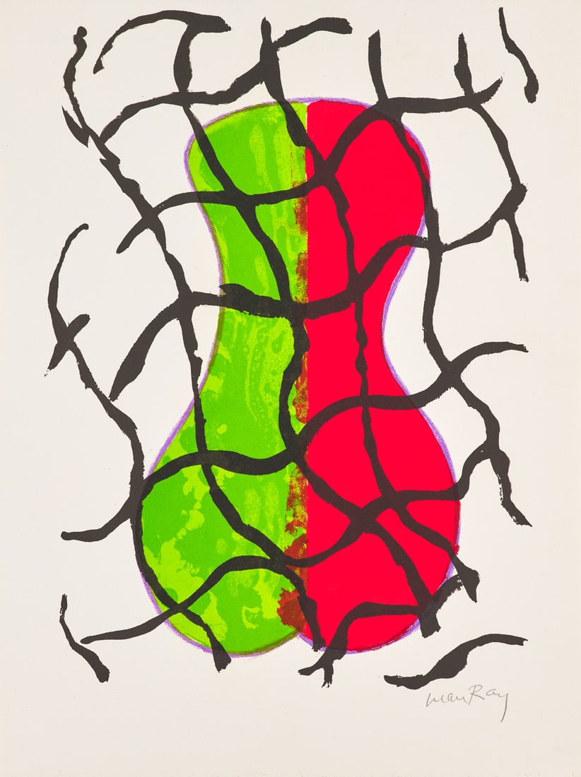 Man Ray Imagination Subversion: Dos de femme violon. 1972. Farblithographie auf Velin. 32 x 23 cm: SurrealismMan RayImagination Subversion: Dos de femme violon. 1972. Farblithographie auf Velin. 32 x 23 cm (37 x 28 cm). Signiert. - Die Ecken mit leichter und kaum merklicher Bestoßung. Insgesam