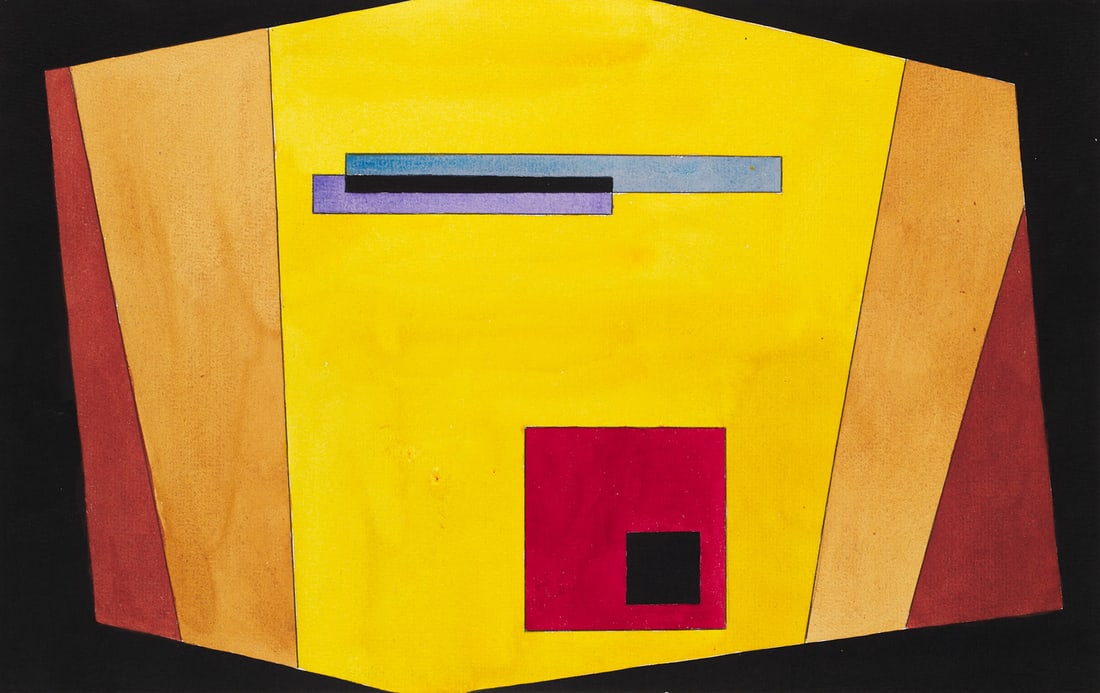 Thilo Maatsch Le grand Jaune. 1970. Aquarell auf fein genarbtem Velin. 34,5 x 55 cm. Verso signiert,: Classical ModernismThilo MaatschLe grand Jaune. 1970. Aquarell auf fein genarbtem Velin. 34,5 x 55 cm. Verso signiert, datiert und betitelt. - Kanten partiell minimal bestoßen. Einige wenige winz