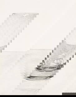 Peter Dreher Glas von der Nacht. 1990. Bleistift auf Velin. 25 x 20 cm. Verso signiert und datiert.: Contemporary ArtPeter DreherGlas von der Nacht. 1990. Bleistift auf Velin. 25 x 20 cm. Verso signiert und datiert. - Verso partiell mit leichten Bereibungen sowie Ecken minimal bestoßen. Insgesamt se