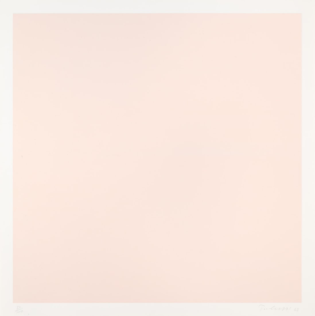 William Turnbull Pink Square. 1968. Serigraphie in Rosa auf Velinkarton. 48,9 x 48,8 cm (54 x 54 (1 of 1)