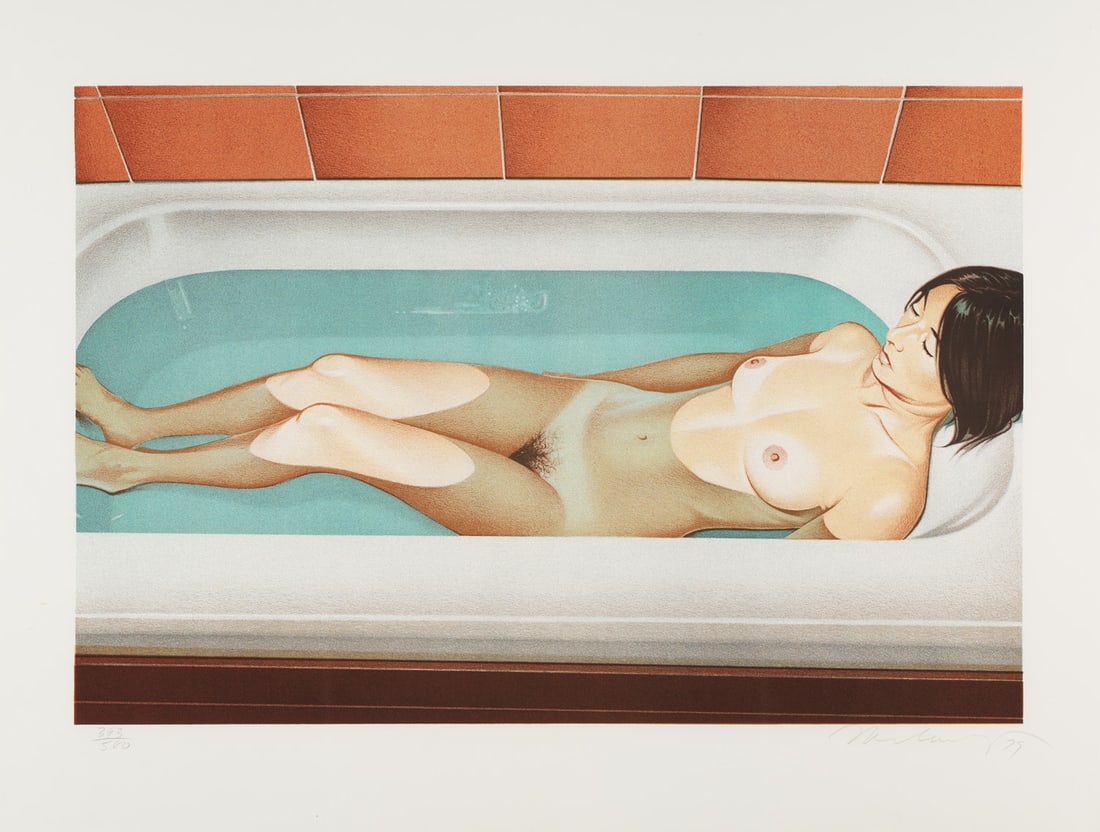 Mel Ramos Bonnards Bath. 1979. Farblithographie auf festem Velin. 40,7 x 60,6 cm (53,3 x 70,8 cm). (1 of 1)