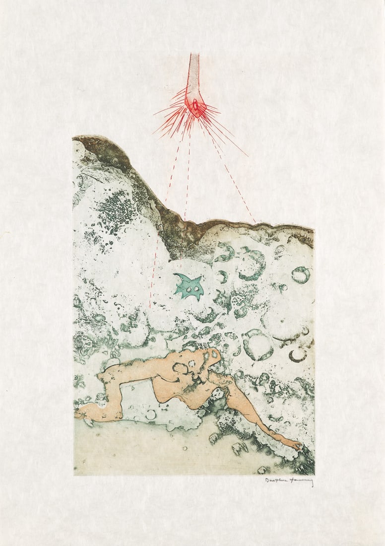 Dorothea Tanning o.T. Aus: La Marée. 1970. Radierung, Weichgrundradierung, Aquatinta auf Japon (1 of 1)