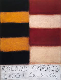 Sean Scully Roland Garros. 2001. Ausstellungsplakat. Farboffset auf glattem Offsetpapier. 75 x 57: Online - Modern and Contemporary ArtSean ScullyRoland Garros. 2001. Ausstellungsplakat. Farboffset auf glattem Offsetpapier. 75 x 57 cm. Im Druck signiert, datiert und betitelt, rechts unten mit dem t