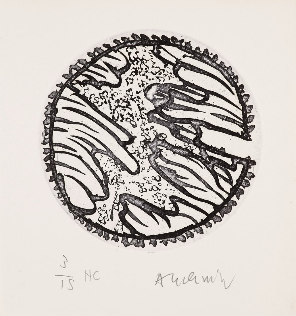 Yves Peyre Chronique de la neige. Mit einer signierten Radierung von Pierre Alechinsky und 8: Pierre AlechinskyPeyre, YvesChronique de la neige. Mit einer signierten Radierung von Pierre Alechinsky und 8 ganzseitigen Lithographien nach Zeichnungen von Pierre Alechinsky. Paris Editions Gall