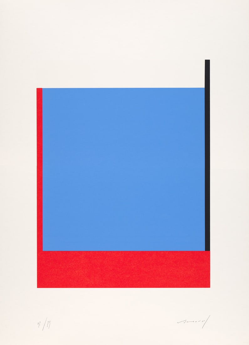 Nemours, Aurélie Avec droiterose. 1990. Farbserigraphie auf Velin. Signiert und nummeriert. 50 (1 of 1)