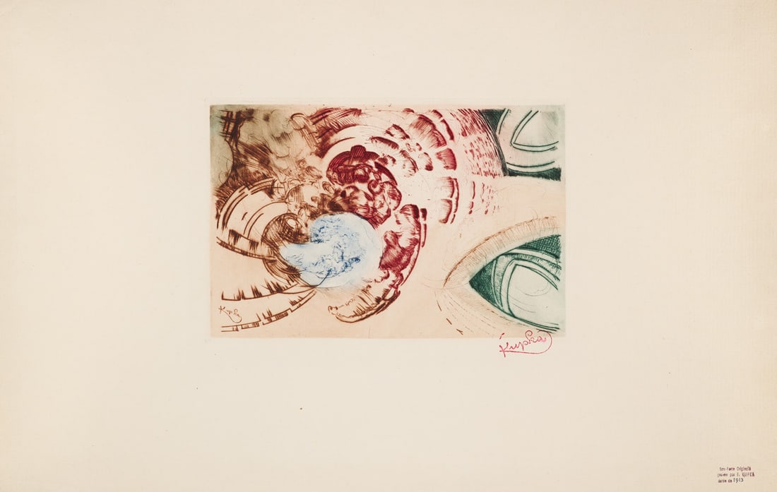 Kupka, Frantisek Studie für Fuge in zwei Farben. 1913. Farbradierung auf Richard de Bas-Bü (1 of 1)