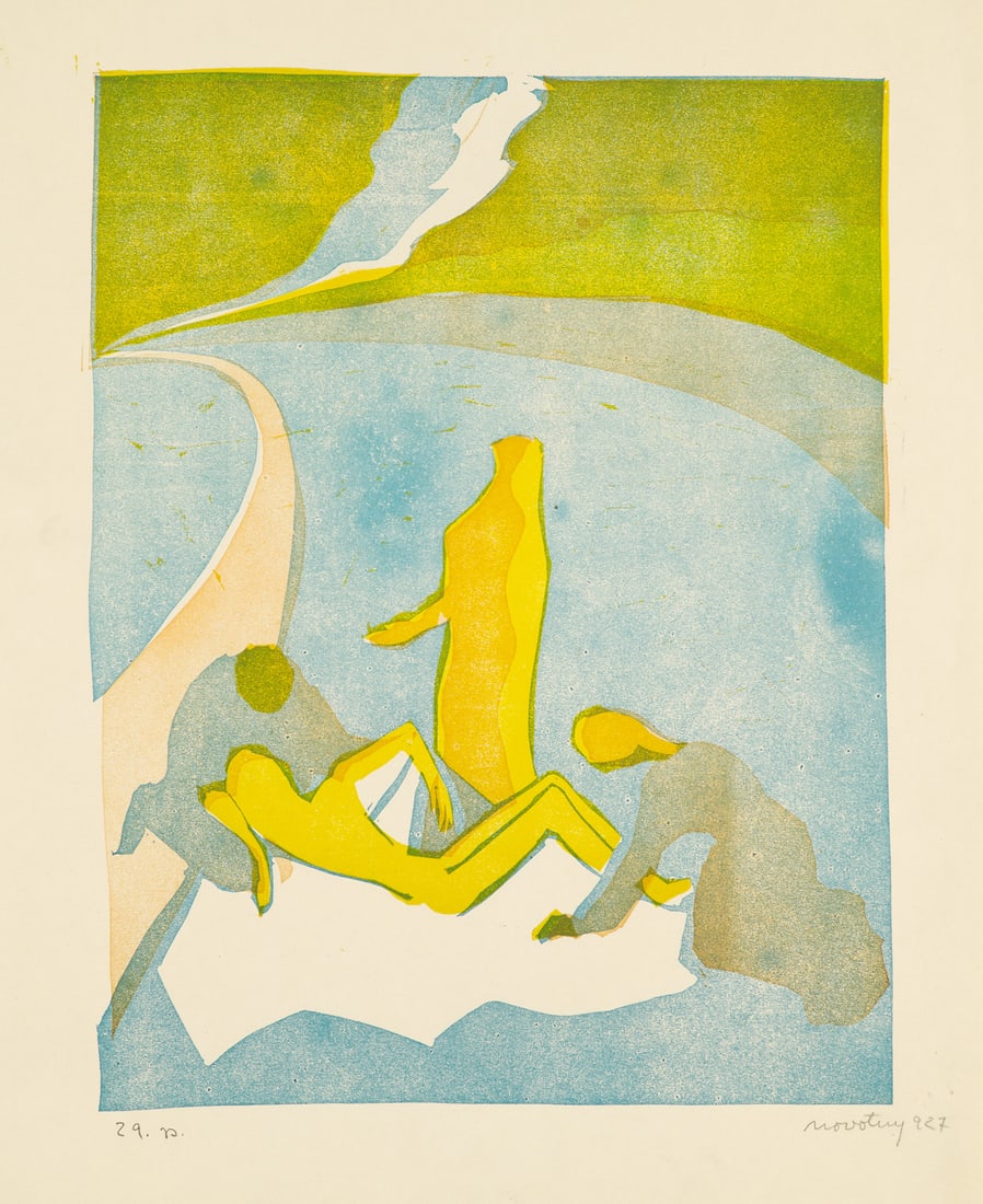 Novotny, Emil Róbert 9 Linolschnitte, jeweils signiert vom Künstler. In: Szines linó (1 of 1)