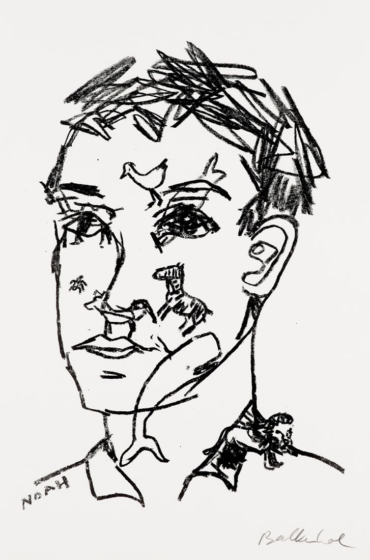 Balkenhol, Stephan Sammlung von 8 Arbeiten. Acht Steindrucke in einem Umschlag (Motiv I-VIII). 1993. (1 of 2)