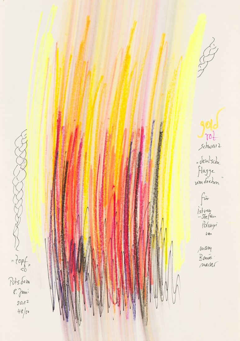 Bauermeister, Mary Zopf ab. 2012. In: 50 Jahre Fluxus 1962-2012. Fineliner und verschiedenfarbige (1 of 1)