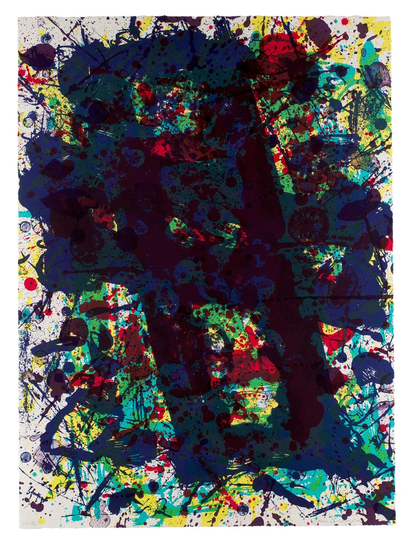 Francis, Sam o.T., aus: Papierski Portfolio. 1992. Farblithographie auf chamoisfarbenem BFK Rives. (1 of 1)