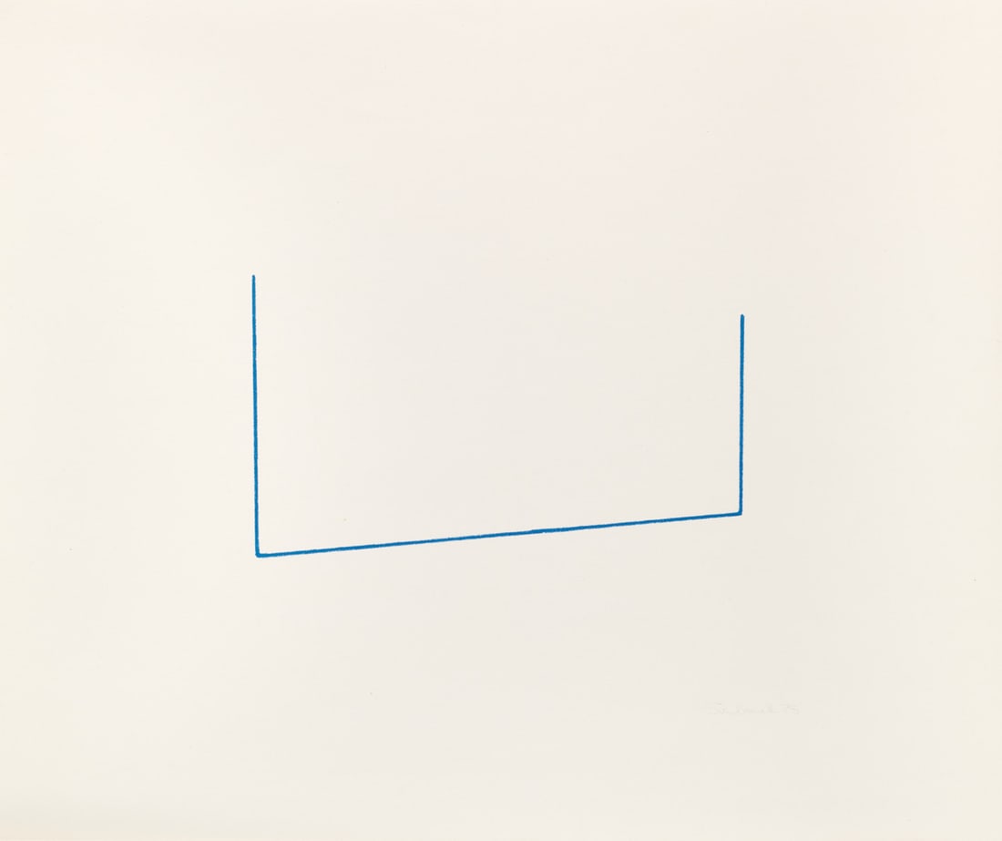 Sandback, Fred Ohne Titel. 1975. Lithographie auf Bütten. 15 x 26 cm (44,5 x 53,5 cm). Signiert (1 of 1)