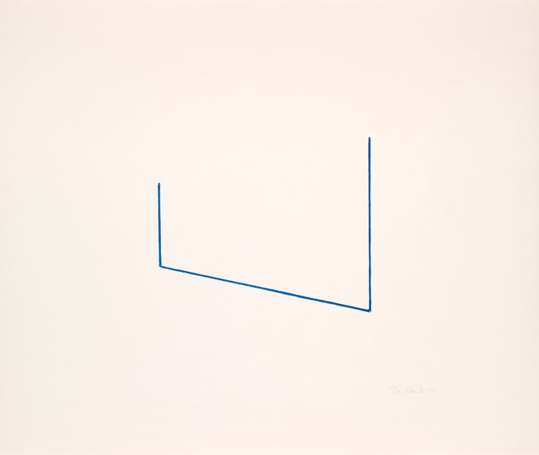 Sandback, Fred o.T. 1975. Lithographie auf Büttenvelin. 25 x 0,3 cm (44,5 x 53,5 cm). Signiert (1 of 1)