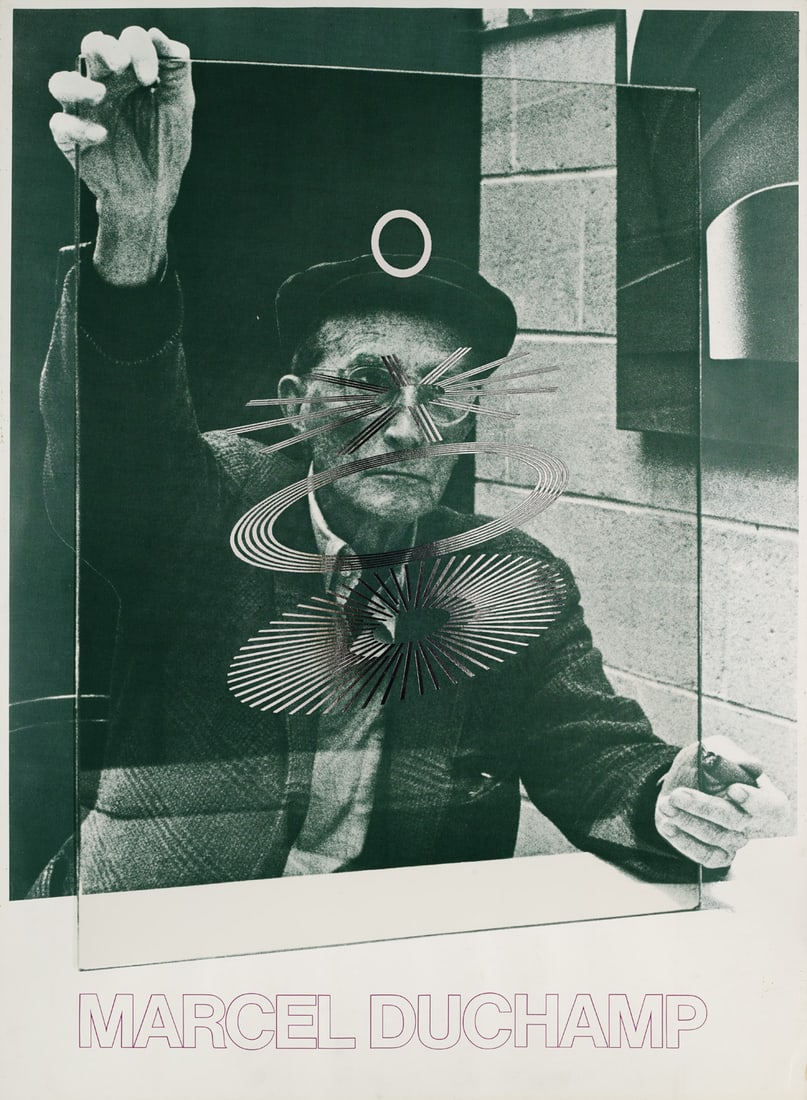 Hamilton, Richard The Oculist Witnesses (Marcel Duchamp). 1972. Farbserigraphie mit Silberprä: Hamilton, Richard The Oculist Witnesses (Marcel Duchamp). 1972. Farbserigraphie mit Silberprägung auf Velinkarton. 75 x 57 cm (79,8 x 58,6 cm). Verso mit typogr. Angaben zu Werk u. Verleger. - Im