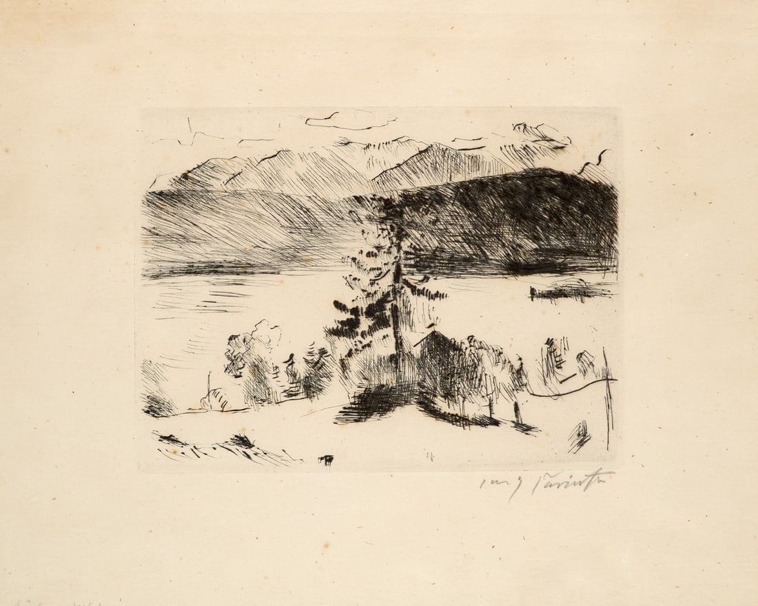 Corinth, Lovis Lärch, aus : Am Walchensee. 1923. Kaltnadel auf Velin. 17,8 x 23,8 cm (31 x 38 (1 of 1)