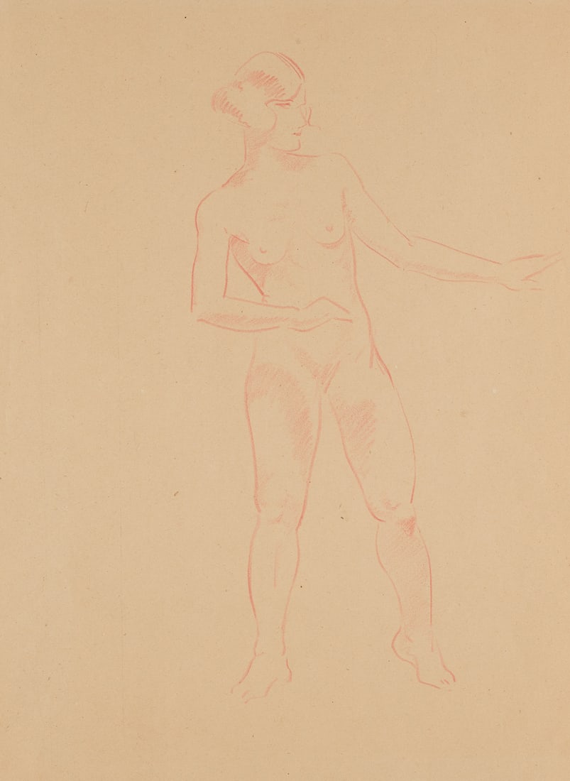 Masjutin, Wassili Nikolajewitsch 7 Skizzen mit weiblichen Aktdarstellungen. 1940er Jahre. 5 Arbeiten (1 of 1)