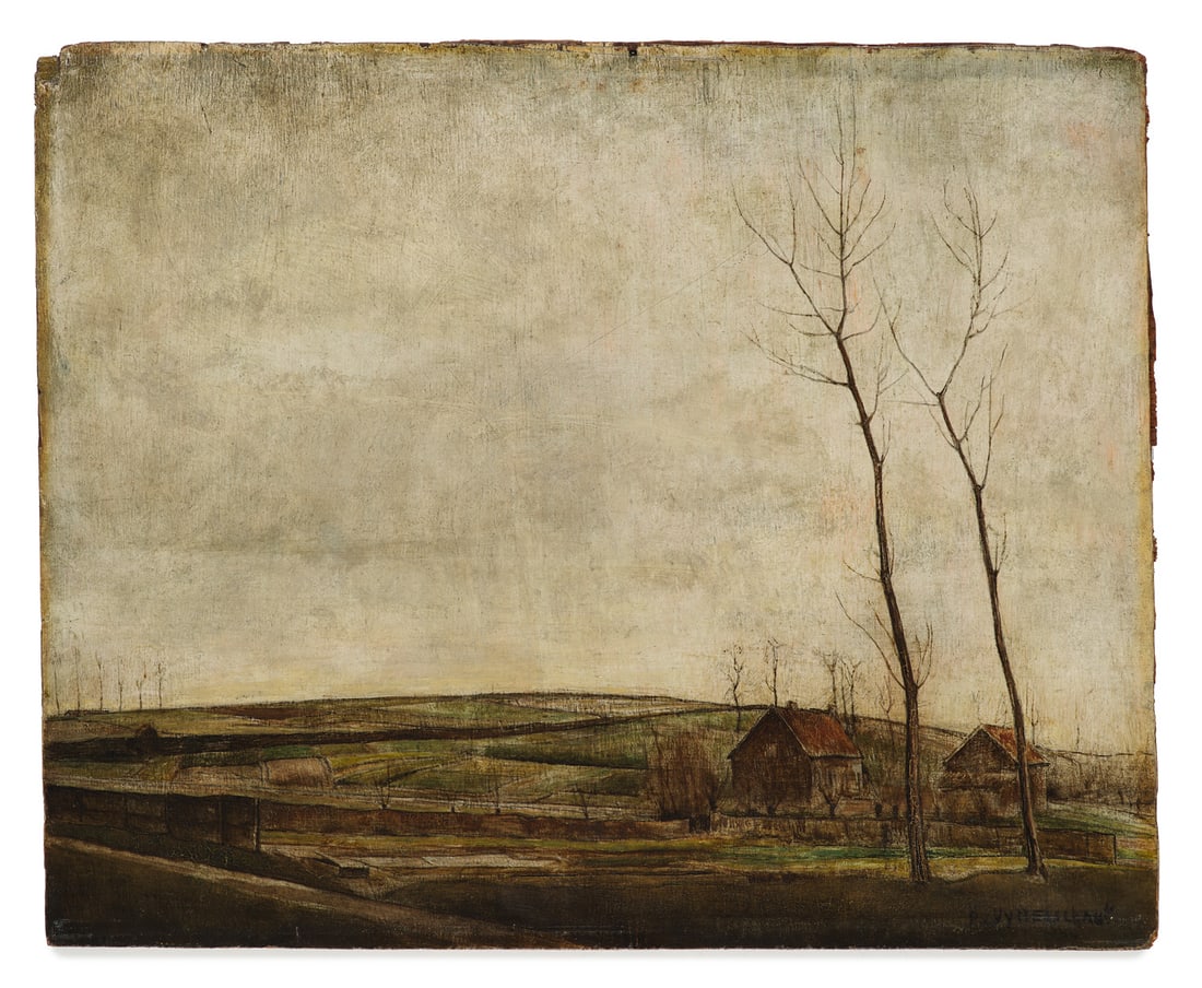 Uytterschaut, Paul Hof in Herbstlandschaft. Um 1920. Öl auf Holz. 31 x 38,5 cm. Unten rechts (1 of 1)