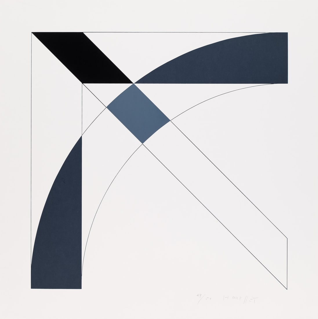 Honegger, Gottfried 2 Arbeiten. Ca. 1990 - 2015. Farbserigraphie und Giclée auf leichtem (1 of 1)