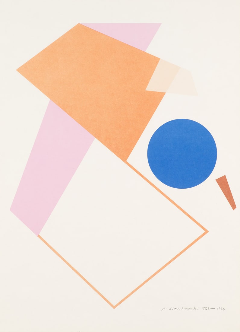 Stankowski, Anton Polygon. 1928-1976. Farbserigraphie auf leichtem Velin. 32,8 x 26,2 cm (40 x 30 (1 of 1)