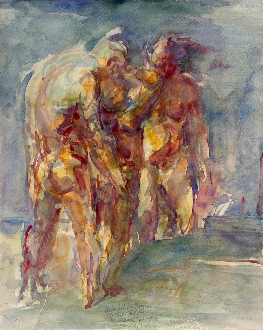 Ebersbach, Hartwig Figuren. 1997. Aquarell auf fein genarbtem Velin. 62 x 50 cm. Signiert, datiert (1 of 1)