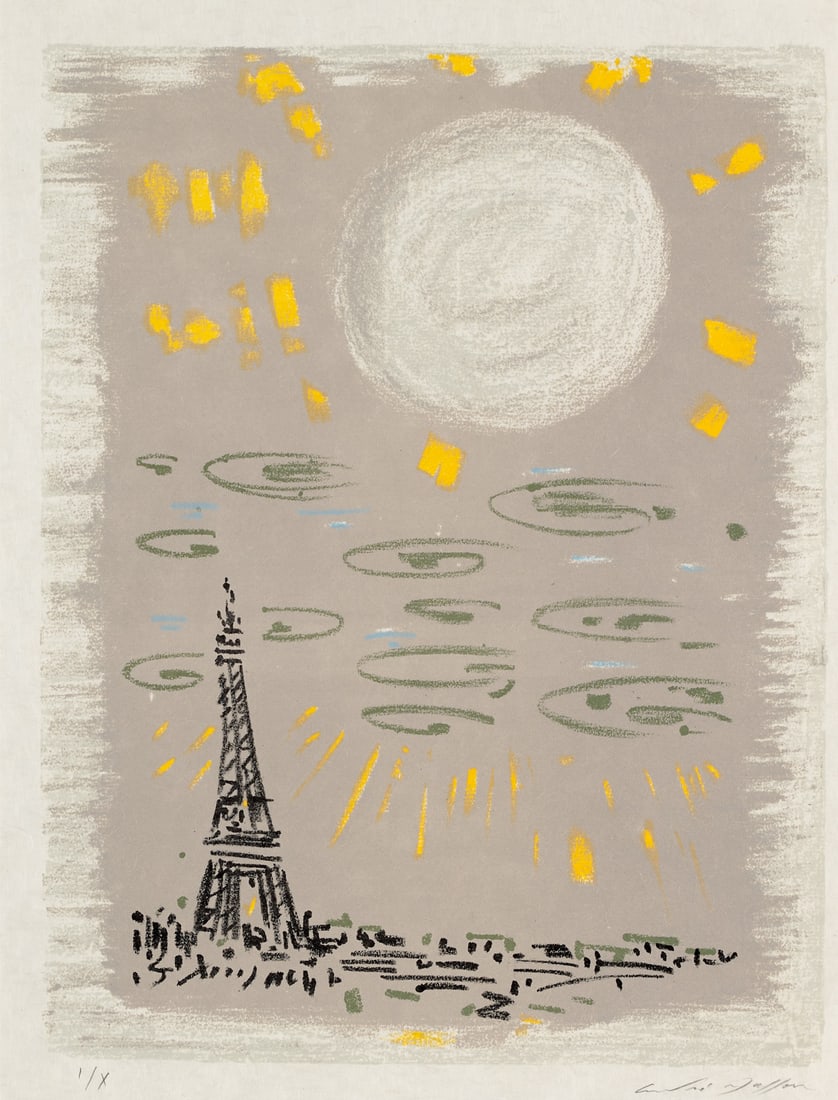 Masson, André (Place de la Concorde et L'Arc de Triomphe, Regards sur Paris). 1962. Signiert (1 of 1)