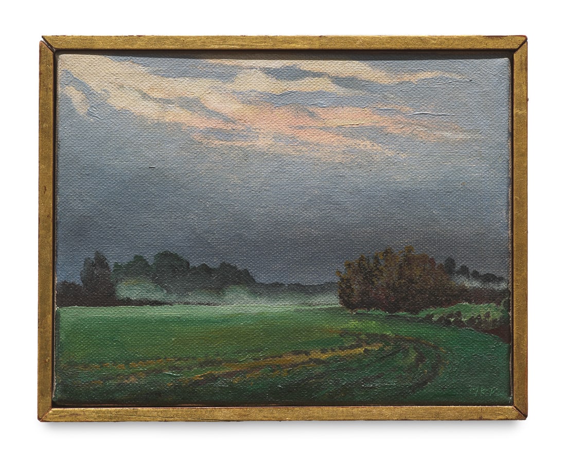 Koeppel, Matthias Landschaft. 1972. Öl auf Leinwand. 12,8 x 16,2 cm. Mit eingeritztem Monogramm (1 of 1)