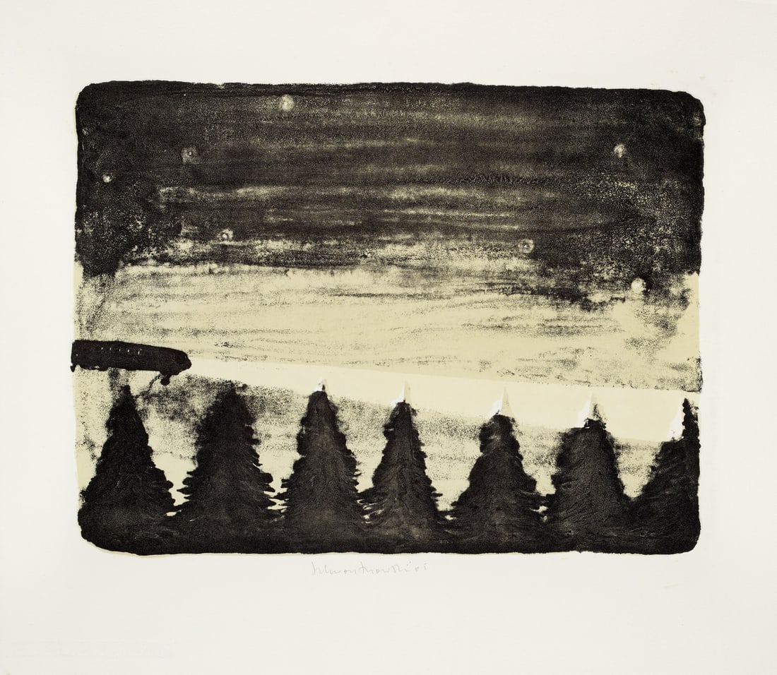 Schwontkowski, Nobert Hohen Tannen. Farblithographie auf Hahnemühlenpapier (m. Prä (1 of 1)