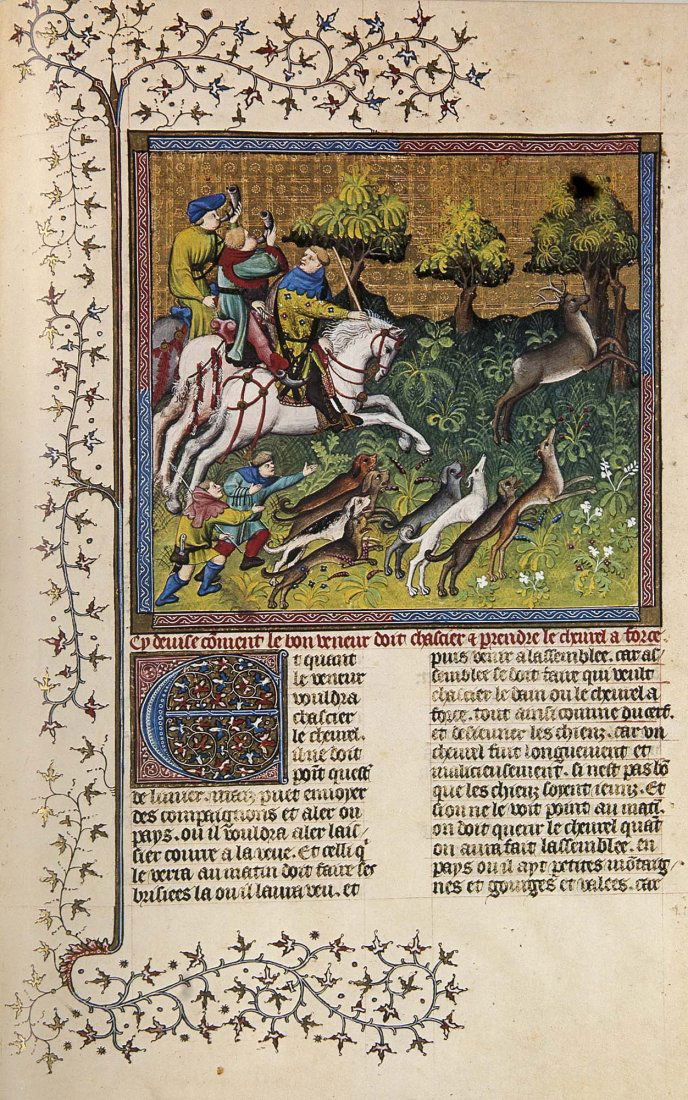 Phoébus, Gaston Le livre de la chasse facsimile hunting (1 of 1)