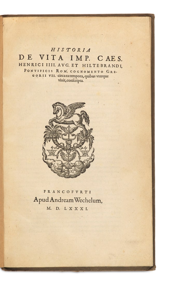 Helmold von Bosau Historia de vita Imp. Caes. Henrici IIII. Aug. et Hiltebrandi, Pontificis Rom. (1 of 3)