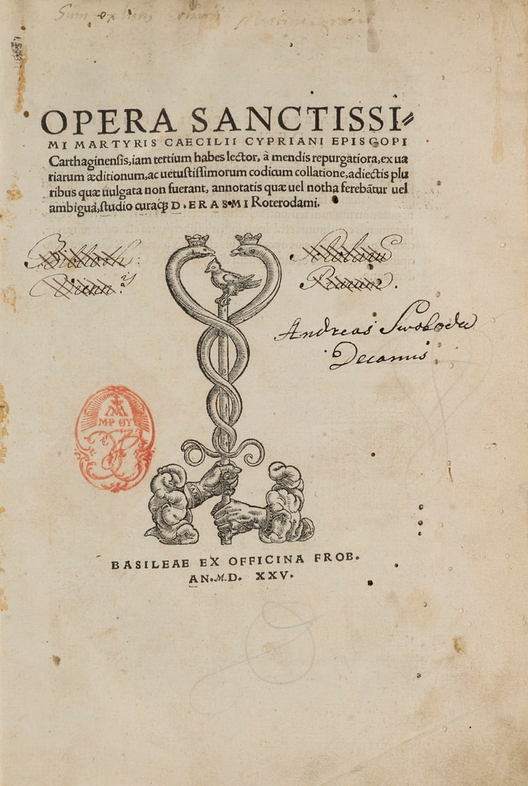 Cyprianus, Thascius Caecillius Opera Sanctissimi Martyris Caecilii Cypriani Episcopi Carthaginensis (1 of 2)