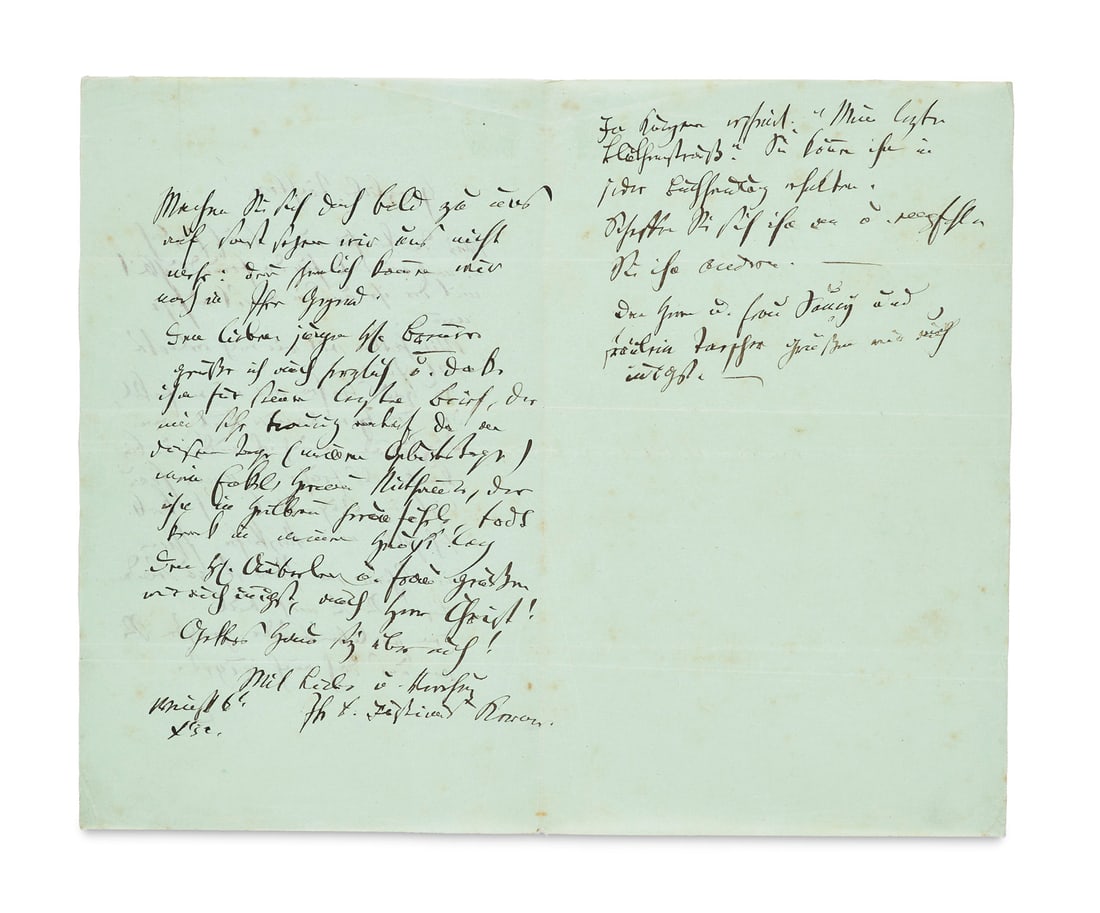 Kerner, Justinus Handschriftlicher Brief des Arzts und Dichters Justinius Kerner. Weinsberg, 6. (1 of 1)