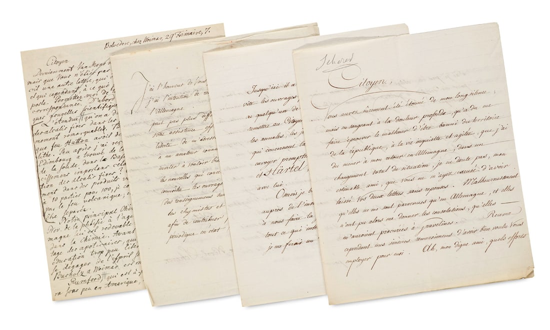 Scherer, Alexander Nicolaus Sammlung von drei eigenhändigen Briefen mit Unterschrift des (1 of 1)