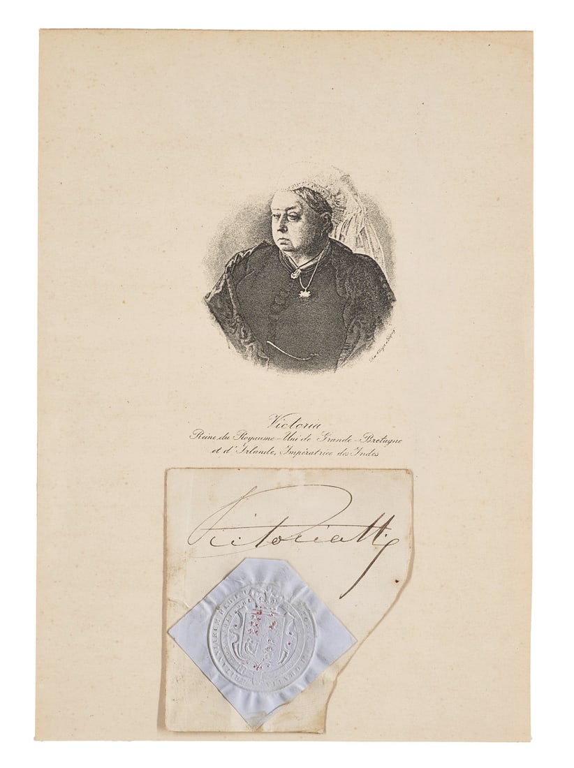 Victoria, Königin Siegel und Unterschrift der Königin Victoria von England. Um 1890. 30 x (1 of 1)