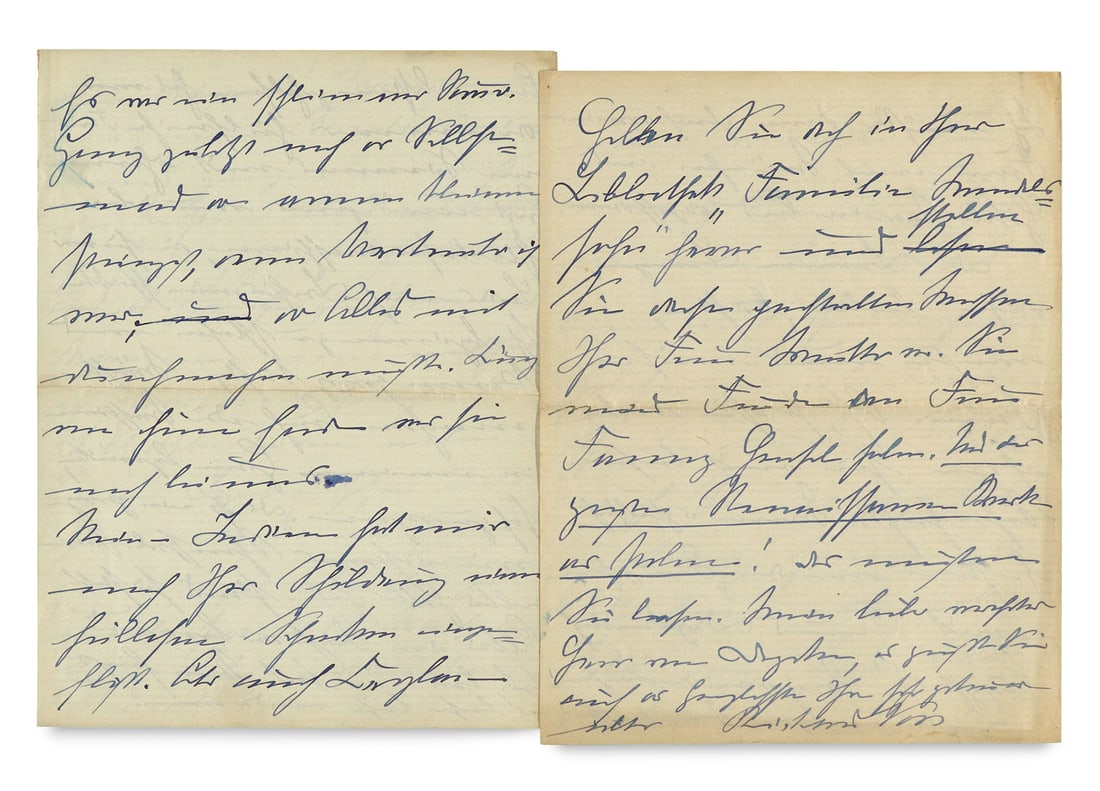 Voss, Richard Eigenhändiger Brief mit Unterschrift des Schriftstellers an Herrn von Dycke. (1 of 1)