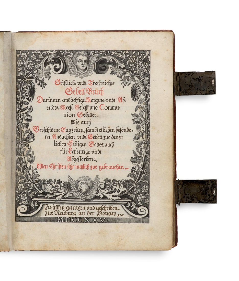 Geistlich undt Trostreiches Gebett-Buech Darinnen andaechtige Morgens- undt Abendts-Meess, Beicht (1 of 4)