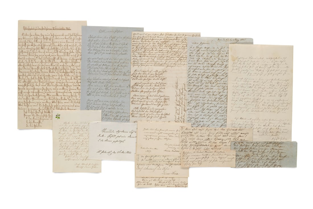Katharina (Pawlowna) von Württemberg Sammlung von 16 Stammbuchblättern, Briefen, Gedichten (1 of 1)