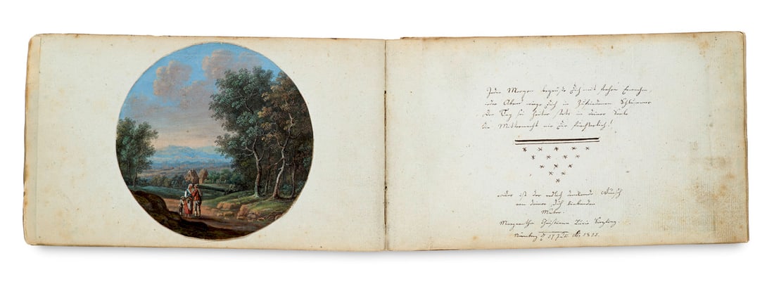 Stammbuch des Johann Jacob Siegling (1804-1870) aus Nürnberg. Mit 34 Einträgen, 4 (1 of 4)