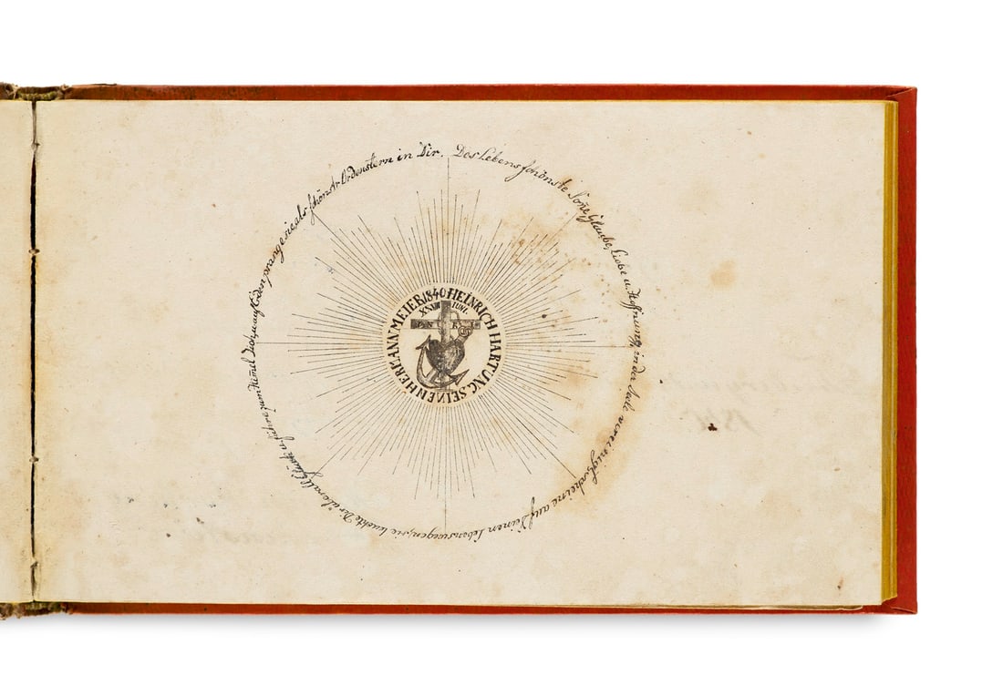 Meyer, Martin Hermann Stammbuch des Martin Herrmann Meyer mit 9 Einträgen mit 2 (1 kol.) (1 of 3)
