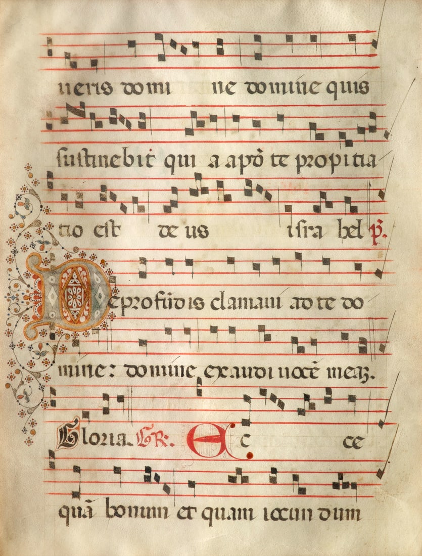 Fragment eines Gradulae oder Antiphonars. 14 Zeilen. Eine Spalte. Lateinische Handschrift auf (1 of 1)