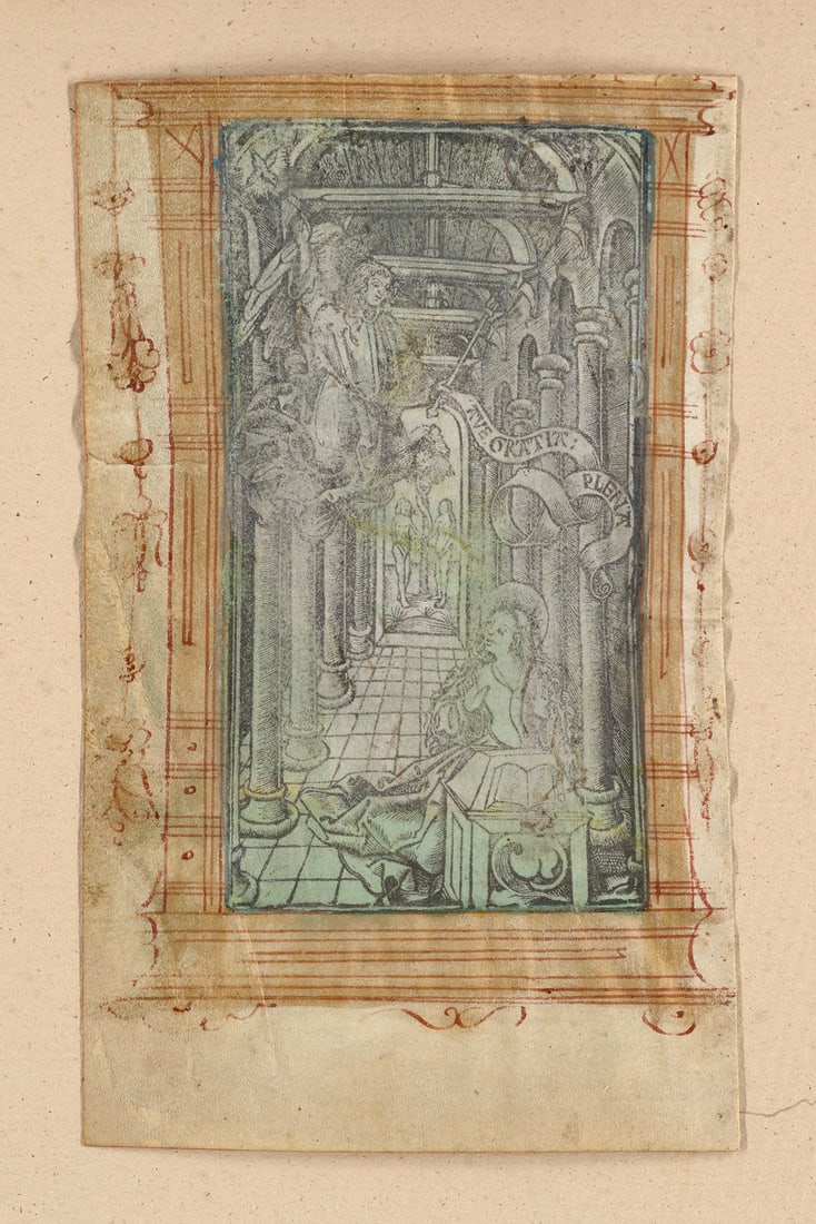 Französisch/Flämisch, um 1500 Verkündigung an Maria mit Darstellung des Sü (1 of 2)