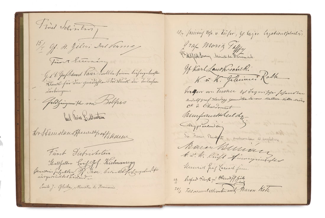 Set aus zwei Gästebüchern von Elias von Bourbon-Parma (1880-1959) und seiner Gemahlin (1 of 3)