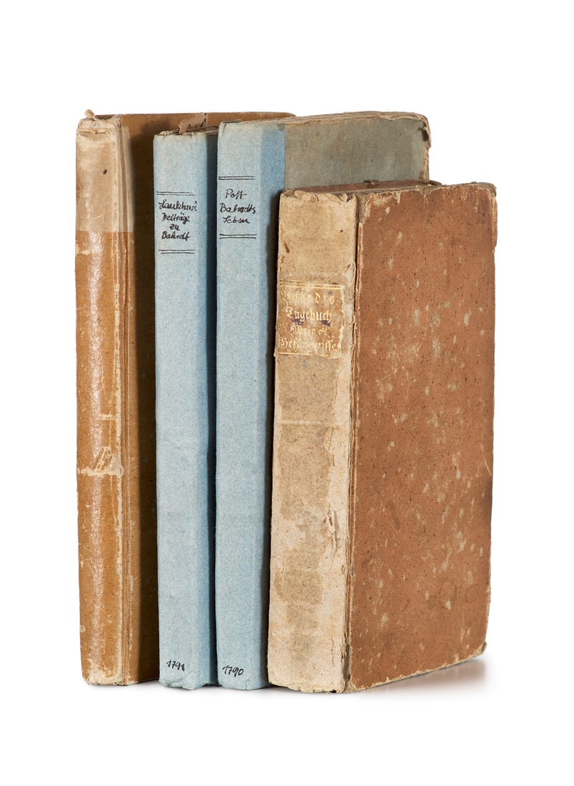 Bahrdt, Carl Friedrich Sammlung mit 4 zeitgenössischen, teils seltenen Werken in Erstausgabe. (1 of 2)