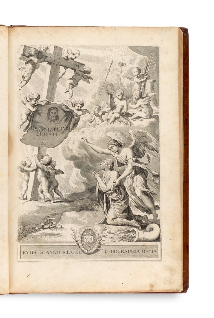 De Imitatione Christi libri IV. Mit einem gestochenen Titelblatt von Claude Mellan. Paris, (1 of 2)